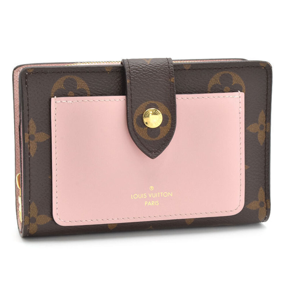 Louis Vuitton Portefeuille Juliette Monogram Wallet Canvas Leather Rose Pink